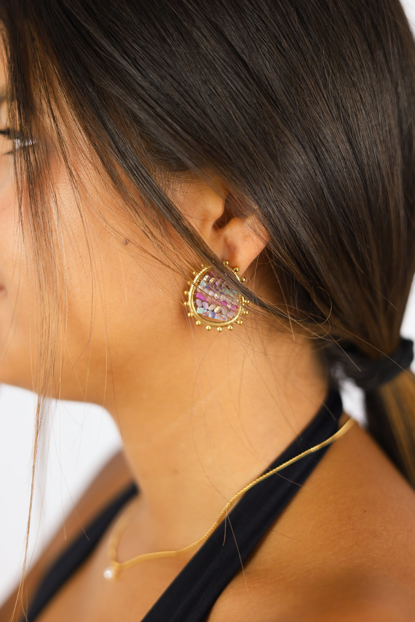 PENDIENTES LILA