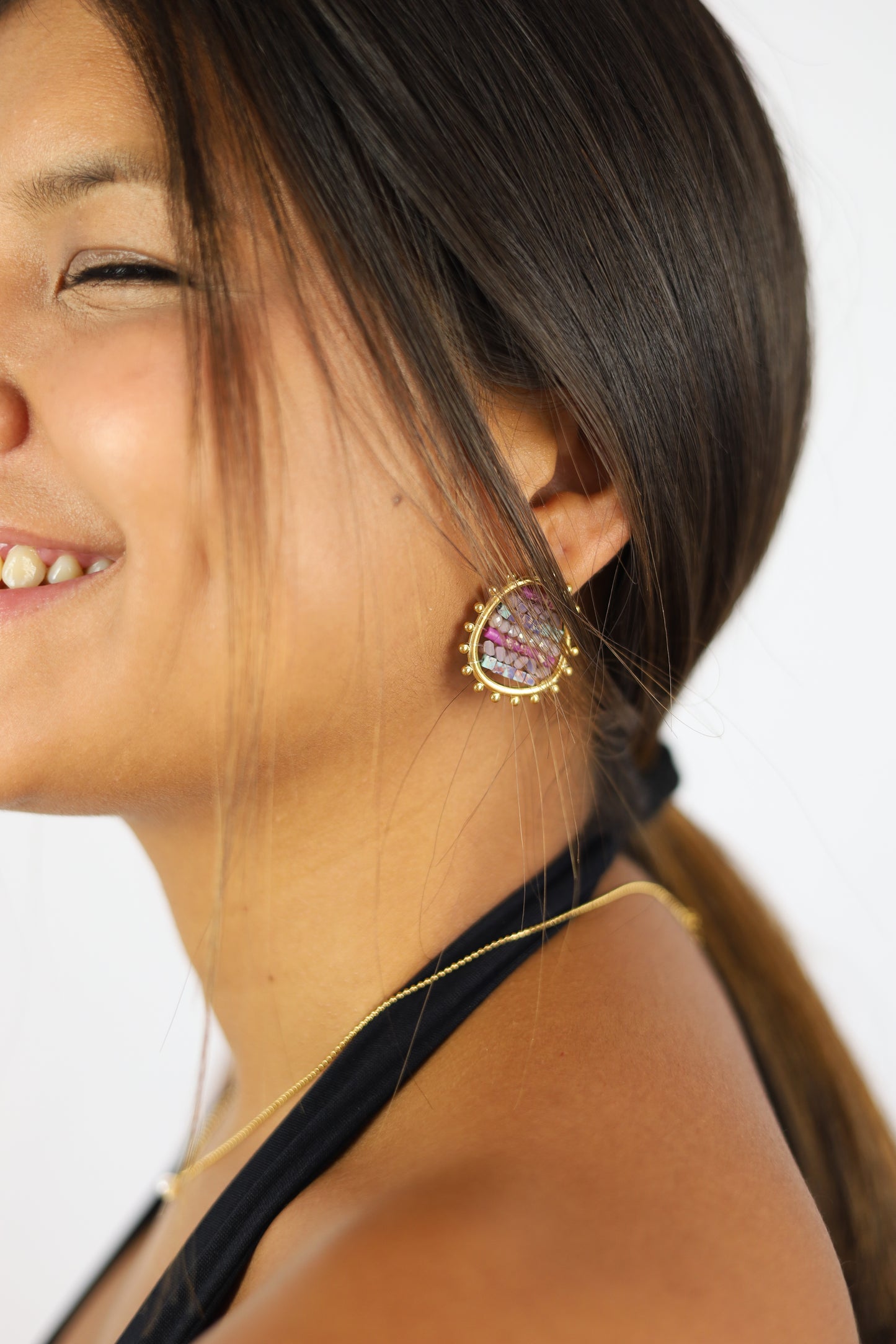 PENDIENTES LILA