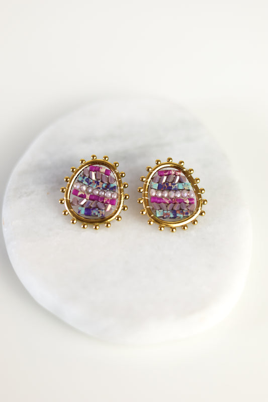 PENDIENTES LILA