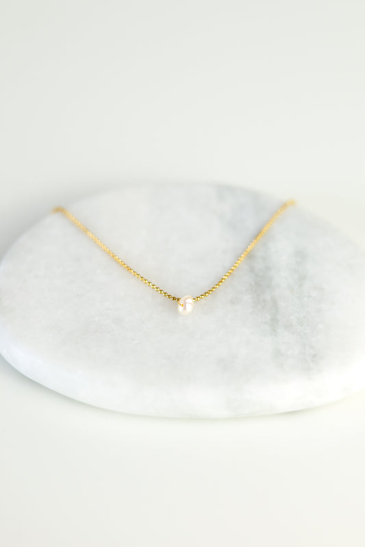 COLLAR  PERLA BLANCA